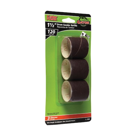 Gator Finishing Gator 1.5 in. D X 1.5 in. L Aluminum Oxide Abrasive Sleeve Refill 120 Grit Fine 3 pc 6086